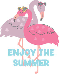 flamingo girl illustration for print © yusuf
