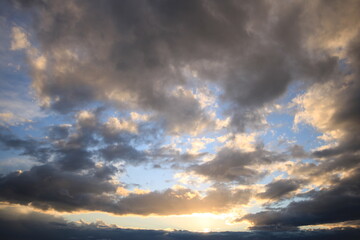 gorgeous colorful clouds view in the sky
