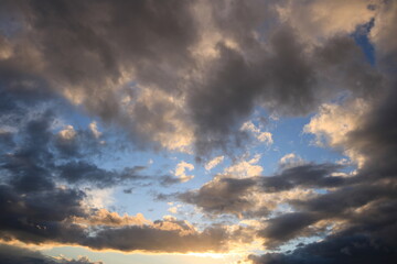 gorgeous colorful clouds view in the sky