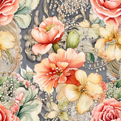 watercolor old vintage style background