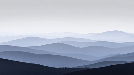 Obraz premium Misty Blue Mountain Ranges