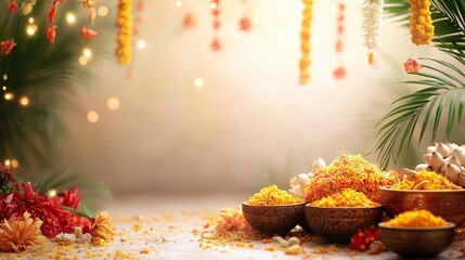 Background template for Happy Makar Sankranti festival with joyful decorations