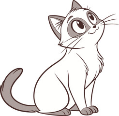 vector illustration of a cat