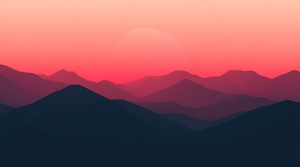 Sunset Mountain Range