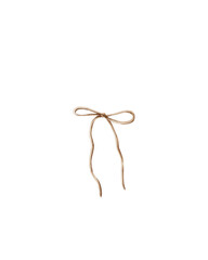 Simple hemp rope tied in a bow on a light background. For illustrations of crafts, natural materials, decor, packaging.
