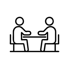 business meeting concept, collaborative emotion, discussion in minimalistic style