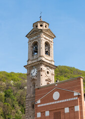 Fototapeta premium The parish church of Saints Vitale and Agata is located in Val Mara, in the hamlet of Rovio, in the canton of Ticino, Switzerland.