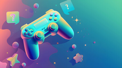 Enthralling Video Game Quiz Concept Illustration