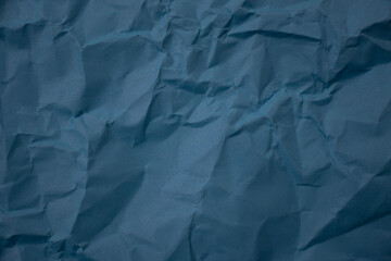 Crumpled torn and old blue paper. clean. isolated.
