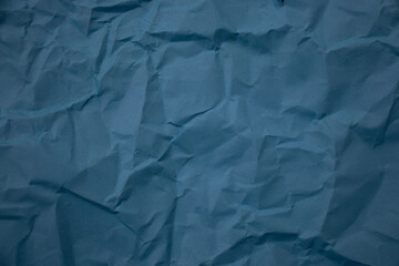 Crumpled torn and old blue paper. clean. isolated.