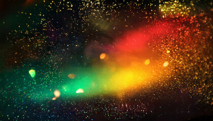 Obraz premium Multicolor abstract background with dust, noise and film grain. Blurred beautiful glow and bokeh. Holographic and scratched effects. Creative art wallpaper. Poster design. Generated AI