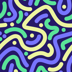 Dark Blue Electric Abstract Pattern Background