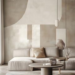 Elegant modern room with artistic floral decor high resolution picture