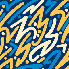 PrintSapphire Storm Electric Blue Abstract Thunder Background