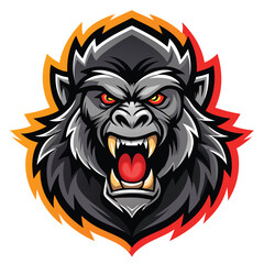 Obraz premium Ferocious Gorilla Mascot Emblems in PNG Format