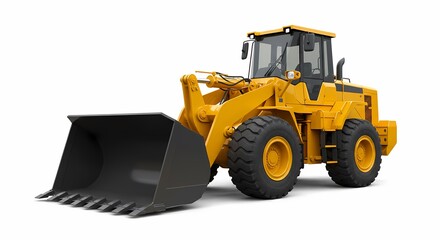 Fototapeta premium Yellow Wheel Loader: Heavy Equipment Images