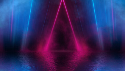 Obraz premium Abstract neon futuristic bright background.