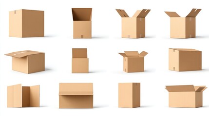 Various Cardboard Boxes: A Collection of Packaging Options