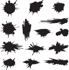 black brush strock set 