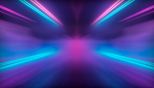 Abstract neon futuristic bright background.
