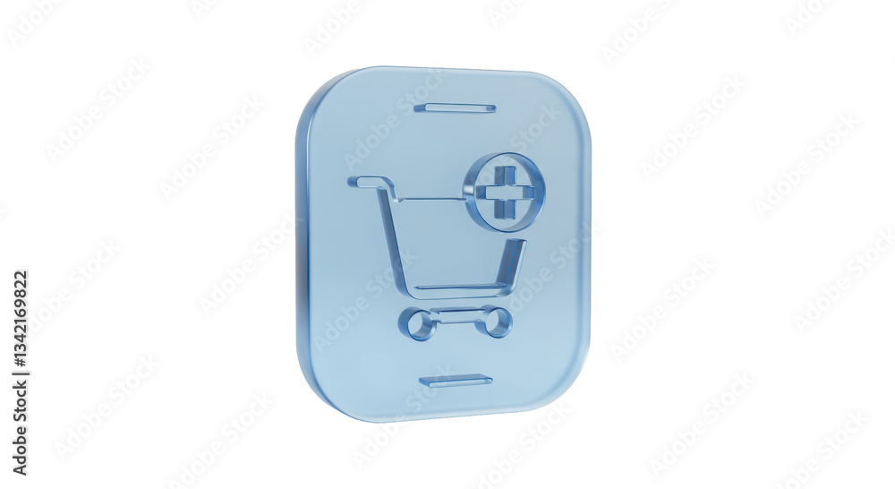 Aufkleber isolated shopping cart add to cart button