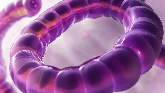 Intricate purple structure showcasing molecular design and organic patterns in scientific representation