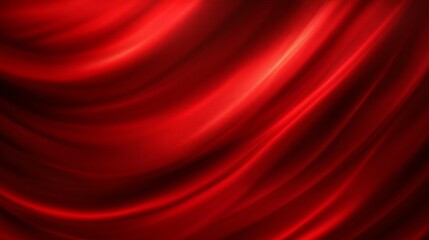 An abstract image depicting flowing red fabric with shiny highlights
