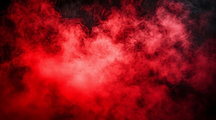 Red colored smoke swirls creating an abstract and atmospheric image
