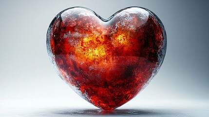 Heart Shaped Crystal, Abstract Design, Studio Shot