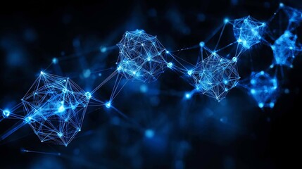 Abstract Blue Network Connections