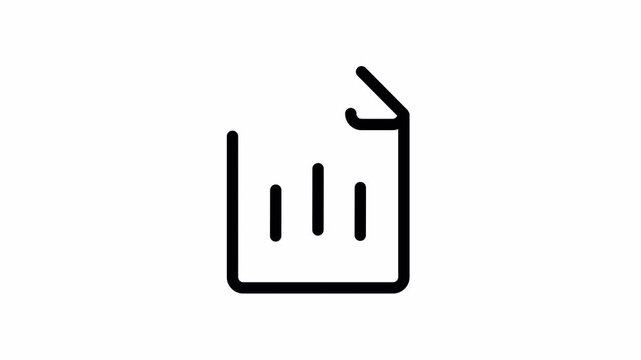 Pack icon of document, file, document file, page, paper, folder, files, report, archive, page, format, storage, extension, file format, data  | 4K Alpha | Transparent Background | Animated Outline Ico