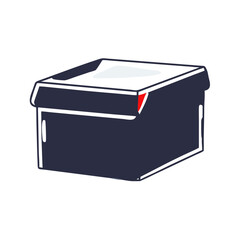 Aircraft black box vector icon for flight data recording