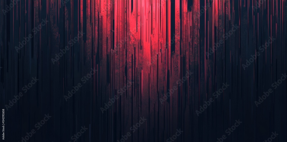 Poster a modern graphic featuring abstract banner design with red diagonal lines on a dark blue background,