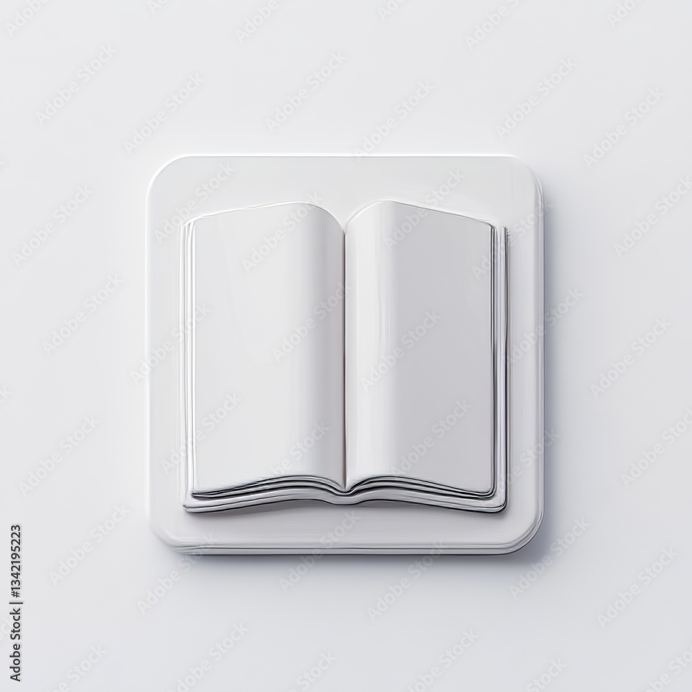 Aufkleber minimalistic open book icon design suitable for digital applications