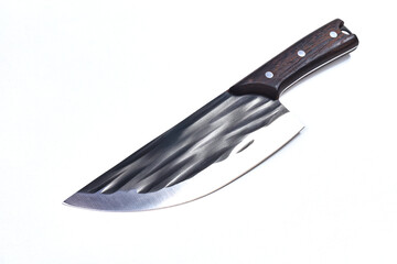 Black meat knife isolated on white background