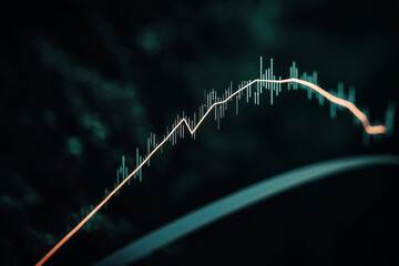 Line graph illustrating fluctuations in data over time showing various peaks and troughs indicating changes in trends