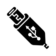 usb icon flat vecktor trendy popular simple