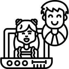 Video Call Icon Vector Element
