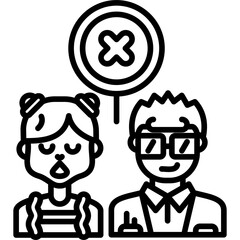 Unmatch Icon Vector Element