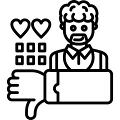 Dislike Icon Vector Element