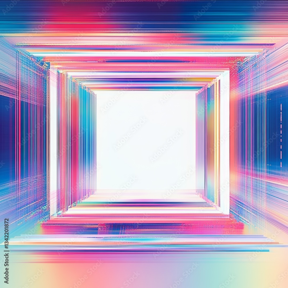 Poster vibrant abstract digital art: colorful patterns and gradient design for futuristic backgrounds