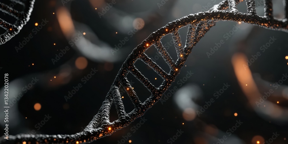 Poster intricate design of dna helix structure reveals the secrets of life generative ai