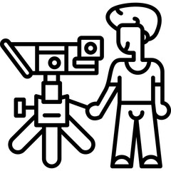 Cameraman Icon Vector Element