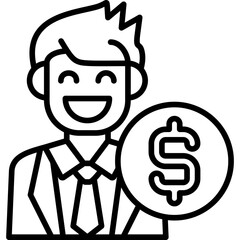 Paid Actor Icon Vector Element