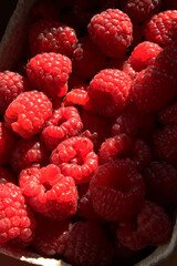 fresh raspberries background
