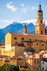 Menton village old town during spring