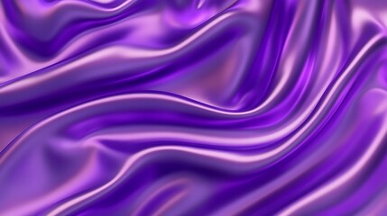 Obraz premium Flowing folds of soft shimmering purple colored fabric are seen