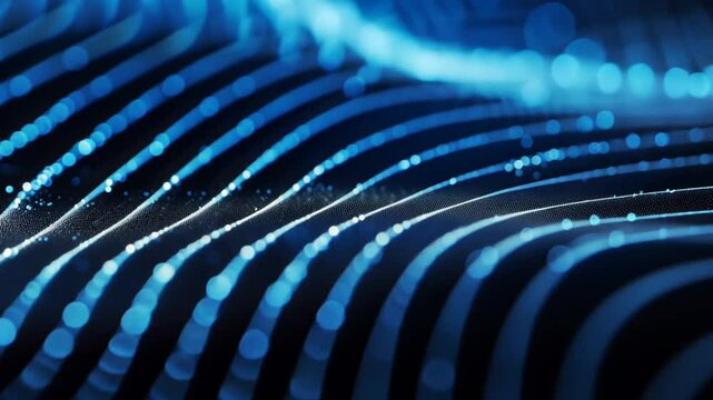 Strukturierte digitale Matrix aus leuchtenden Punkten