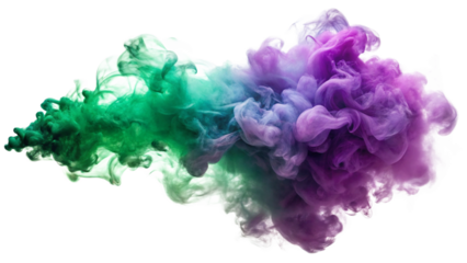abstract colorful smoke on white background