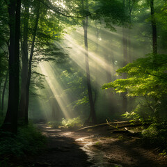 morning in the forest